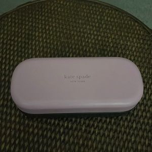 💗KATE SPADE PINK AND BlACK LEATHER EYE GLASS CASE.♠️